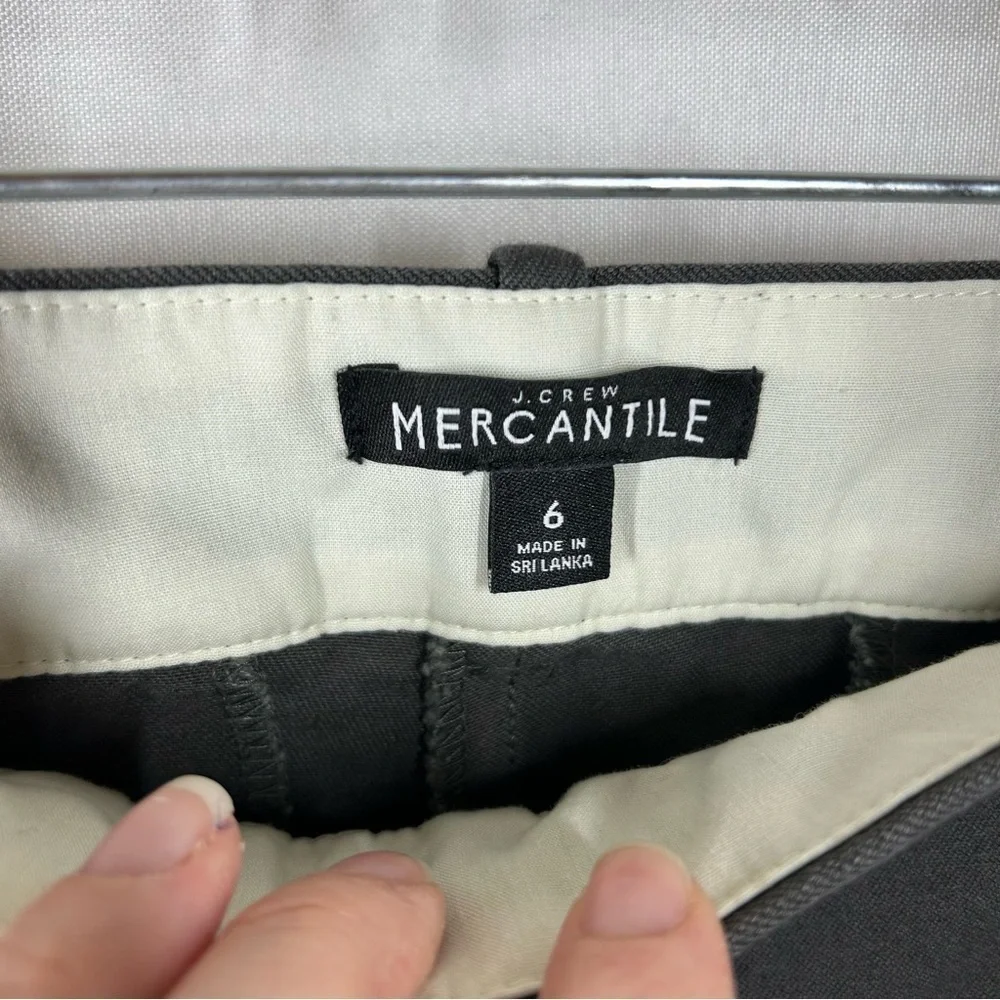 J Crew | Cotton Mercantile Trousers Dress Pants Dark Gray Women’s Size 6